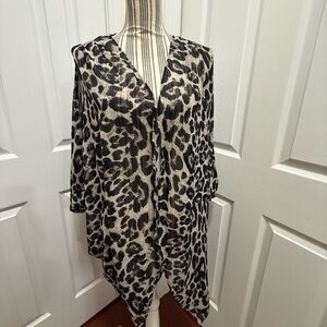 Love Black and Gray Animal Print Cardigan